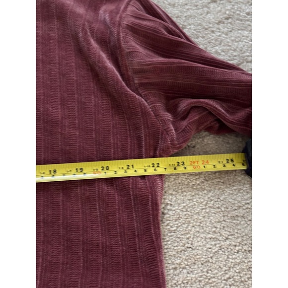 Altar'd State Burgundy Ribbed Turtleneck Cropped Sweater Women's Medium - Picture 7 of 8